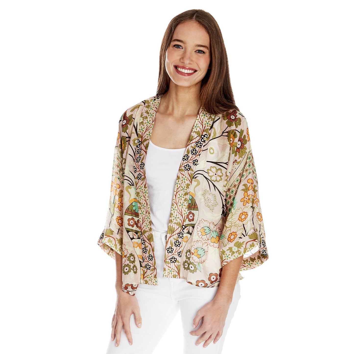Floral Arch Short Kimono
