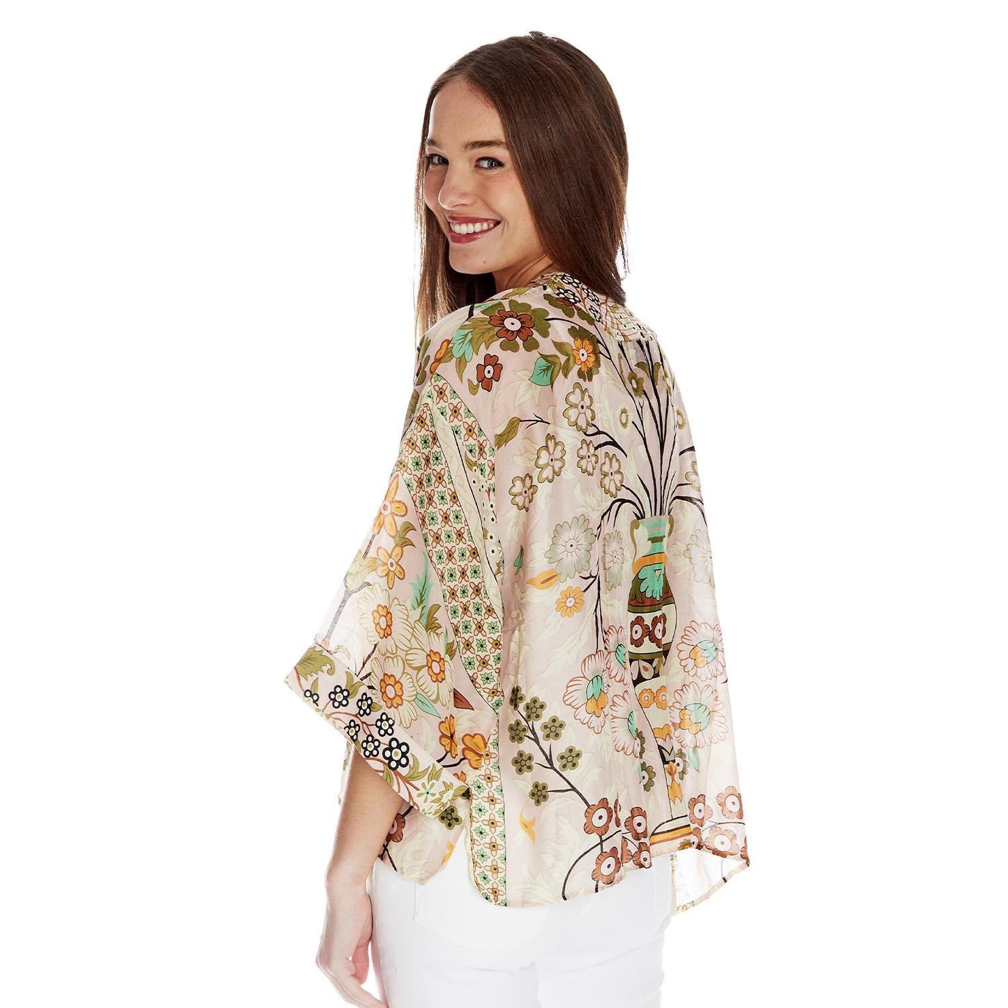 Floral Arch Short Kimono