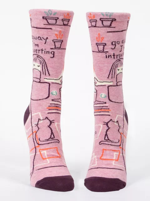 Go Away, Introverting Women's Crew Socks