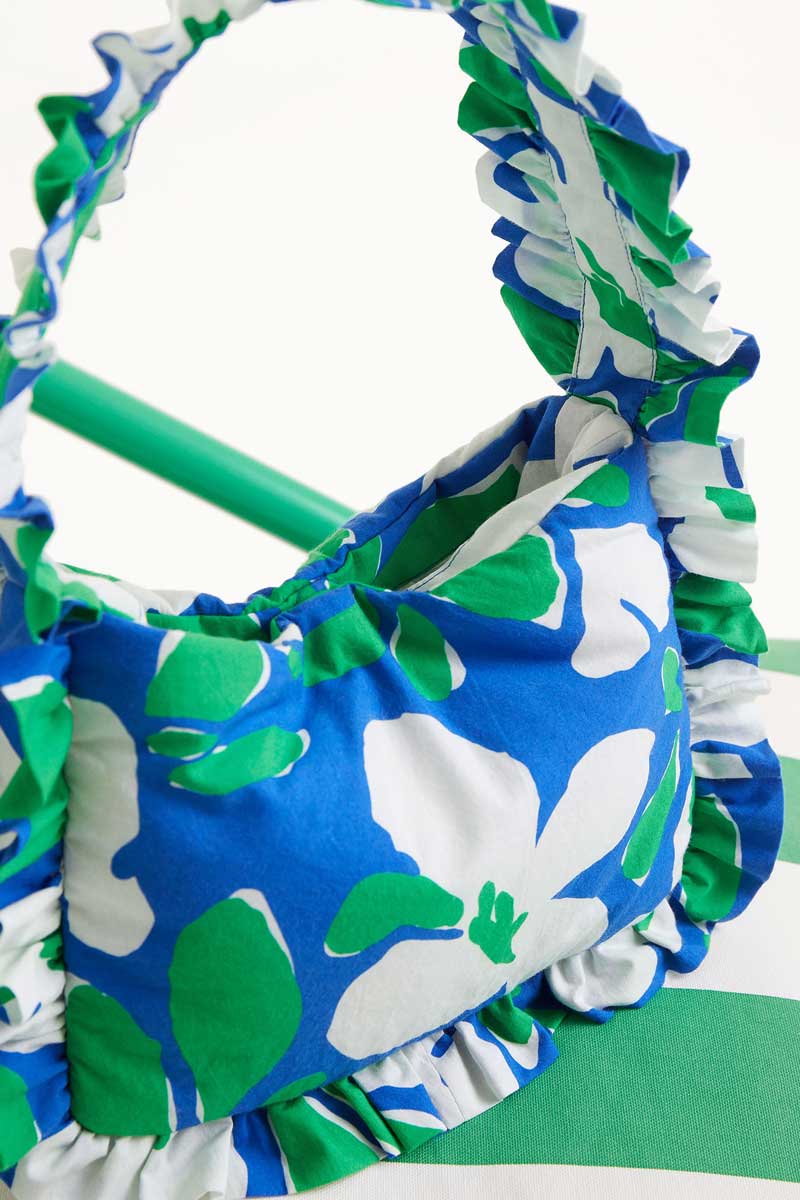 Leonie Quilted Ruffle Handbag