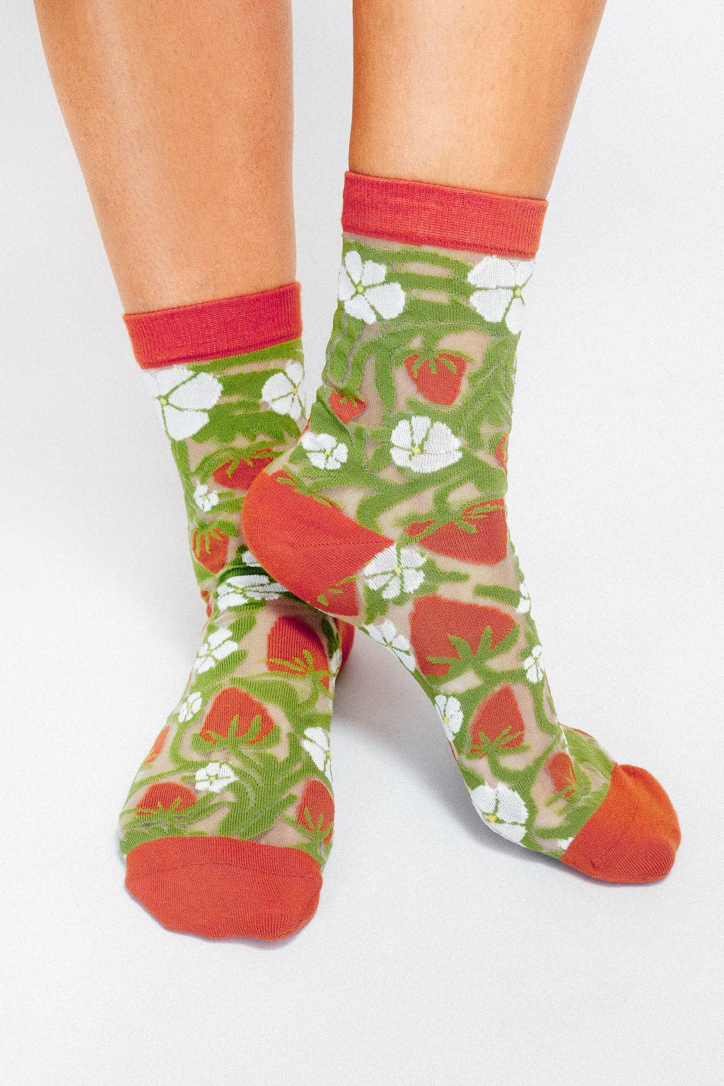 Soulshine Co. Strawberry Sheer Ankle Sock