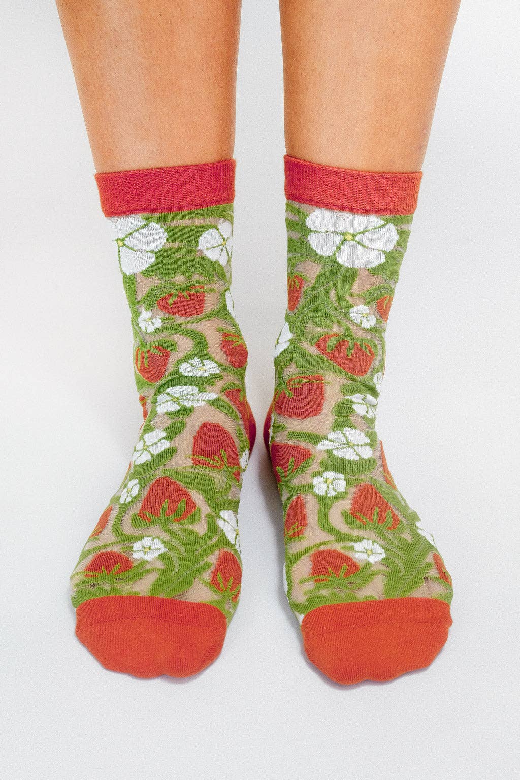 Soulshine Co. Strawberry Sheer Ankle Sock