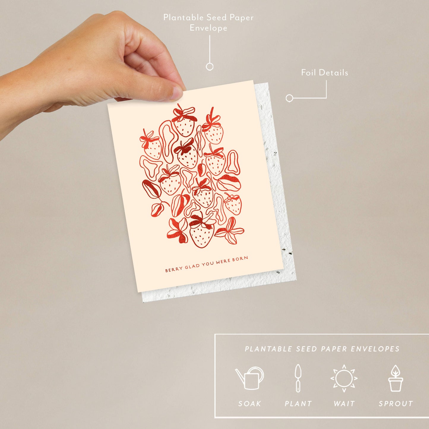 Strawberries Birthday Card