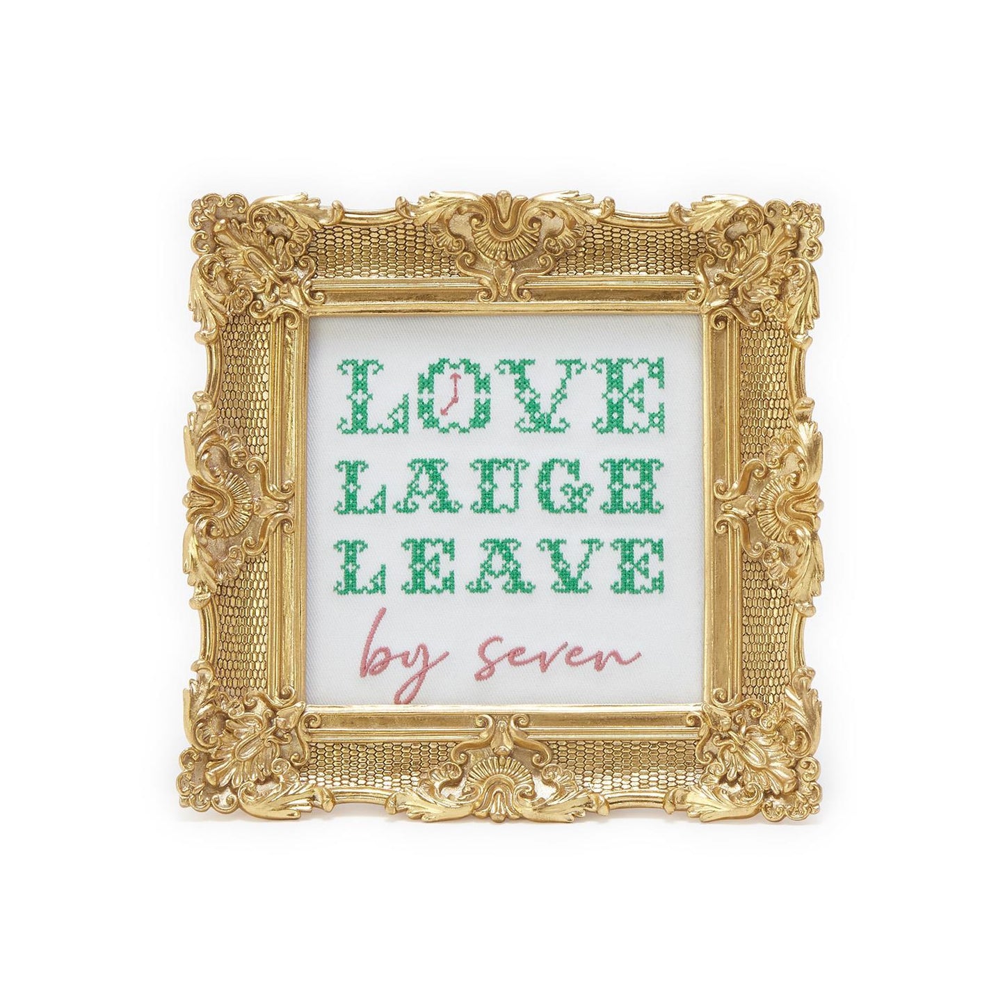 Embroidered Cross Stitch Framed Wall Art