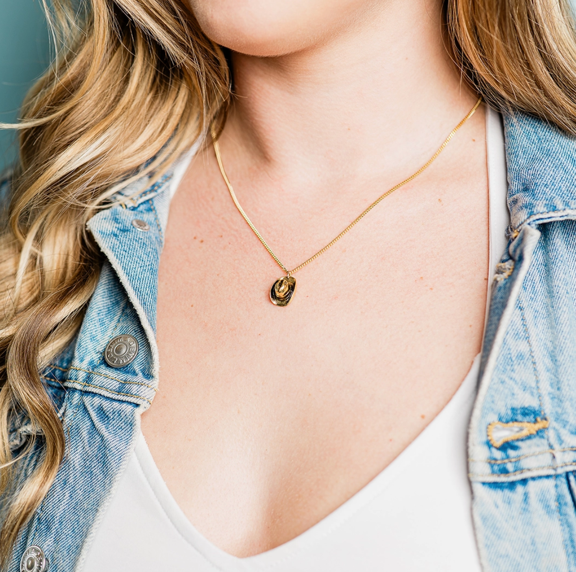 Cowgirl Hat Necklace