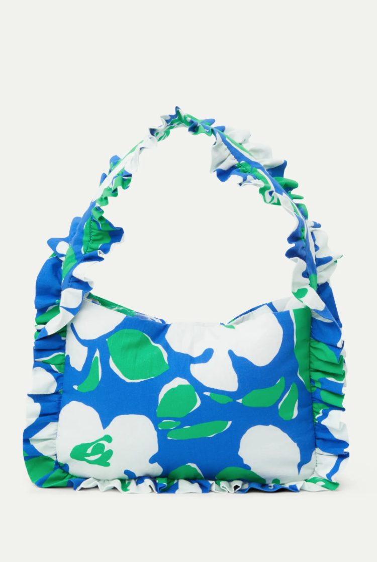 Leonie Quilted Ruffle Handbag