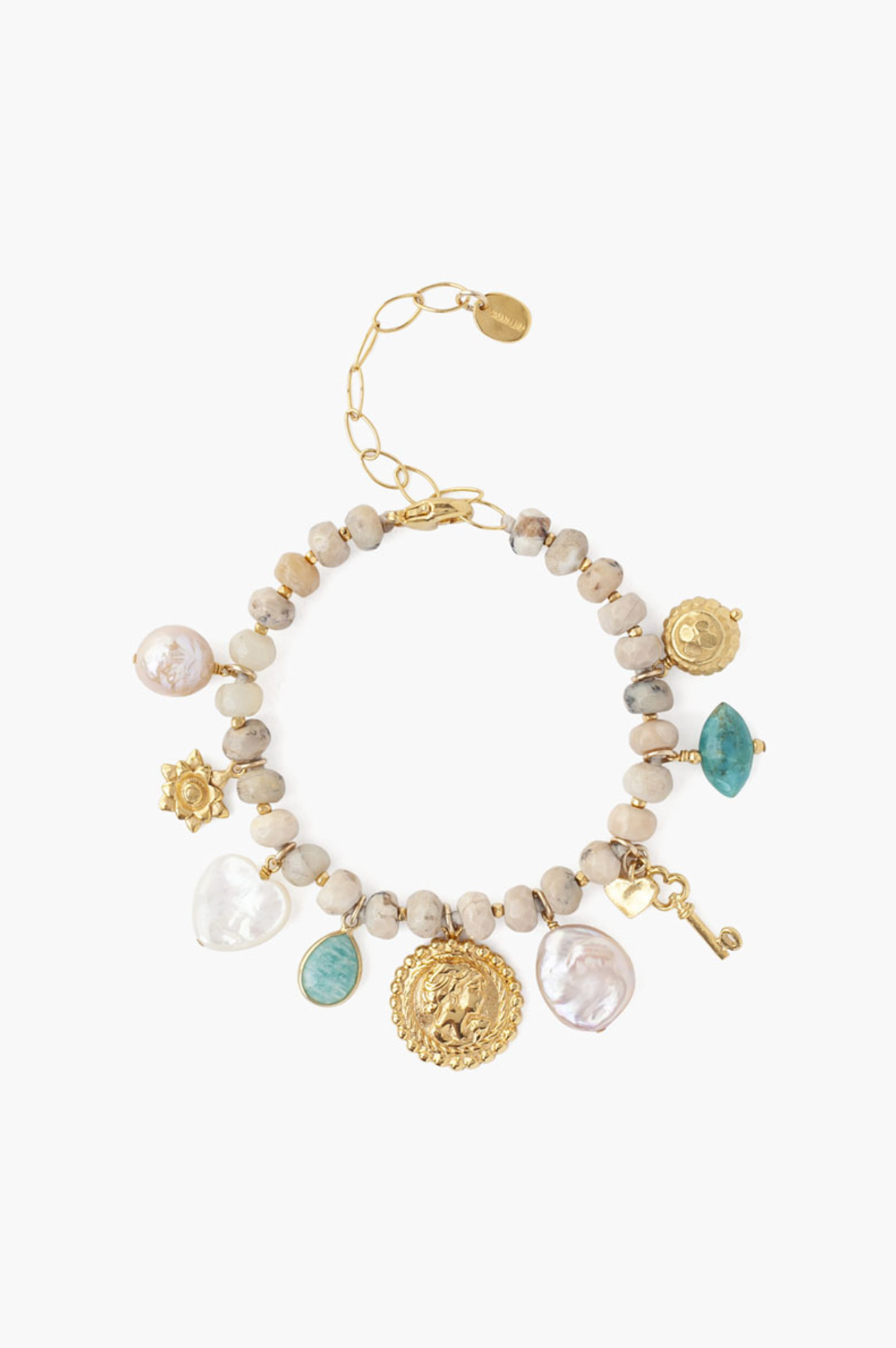 Semi-Precious Stone Charm Bracelet