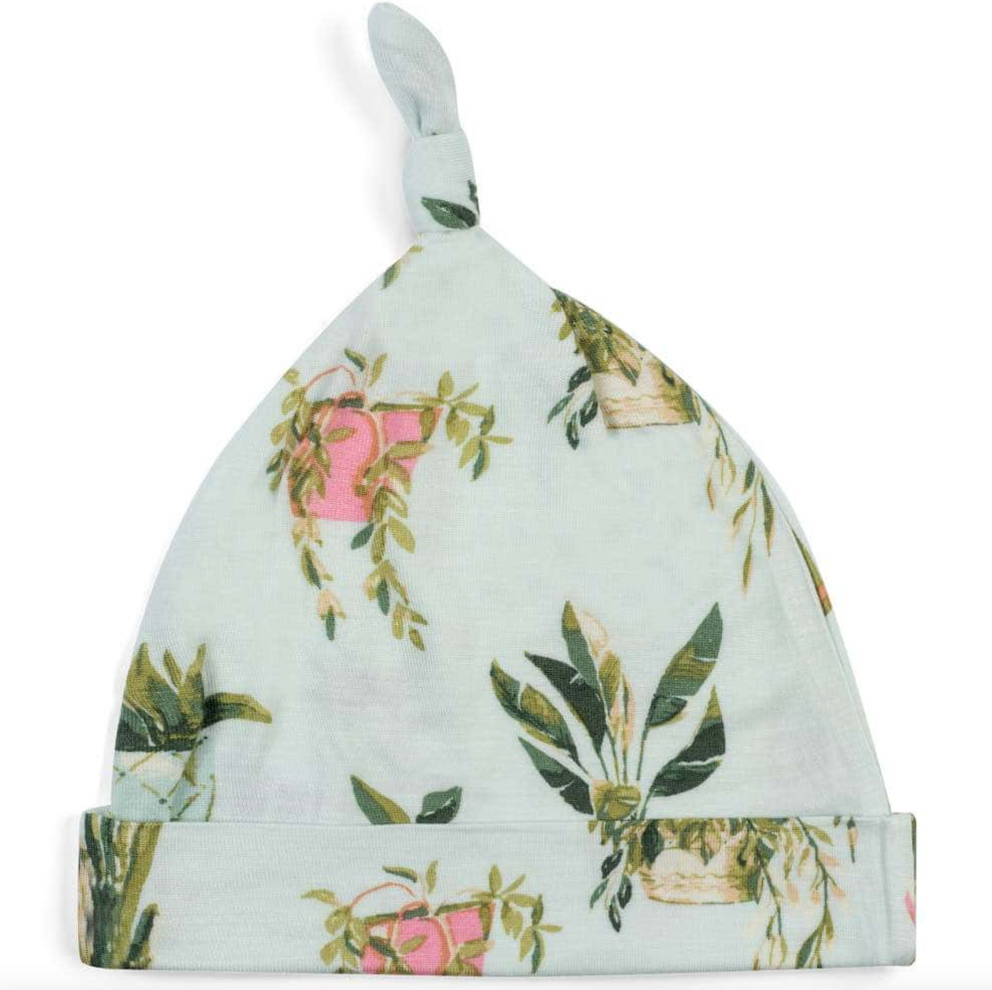 Bamboo Knotted Beanie Hat- Potted Plants