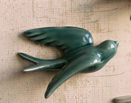 Ceramic Wall Hanging Swallows