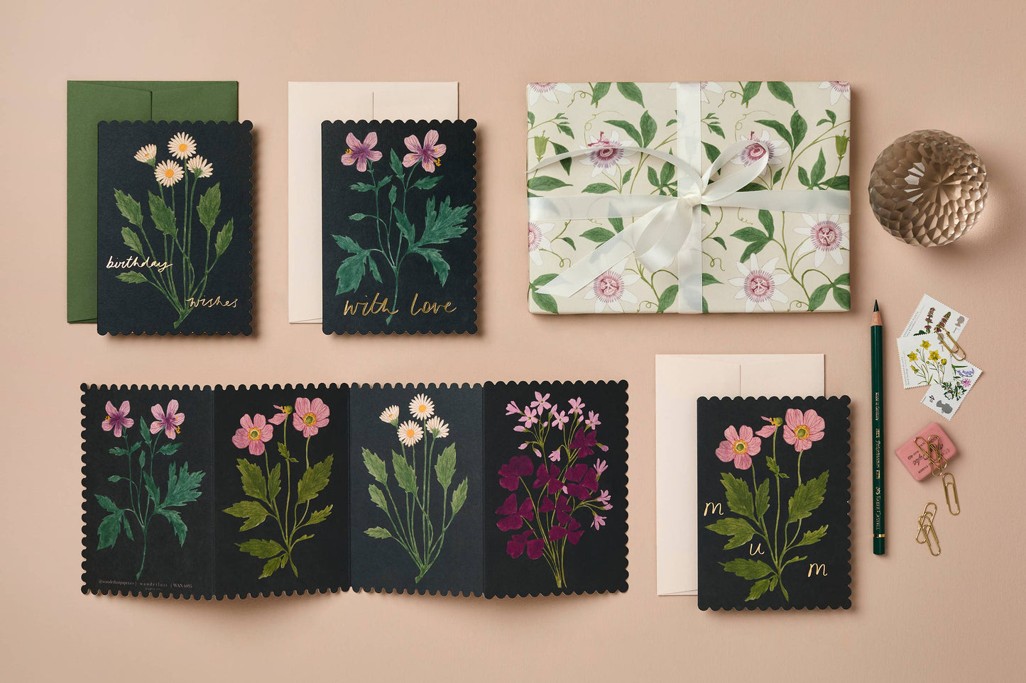 Botanical Daisy Birthday Card