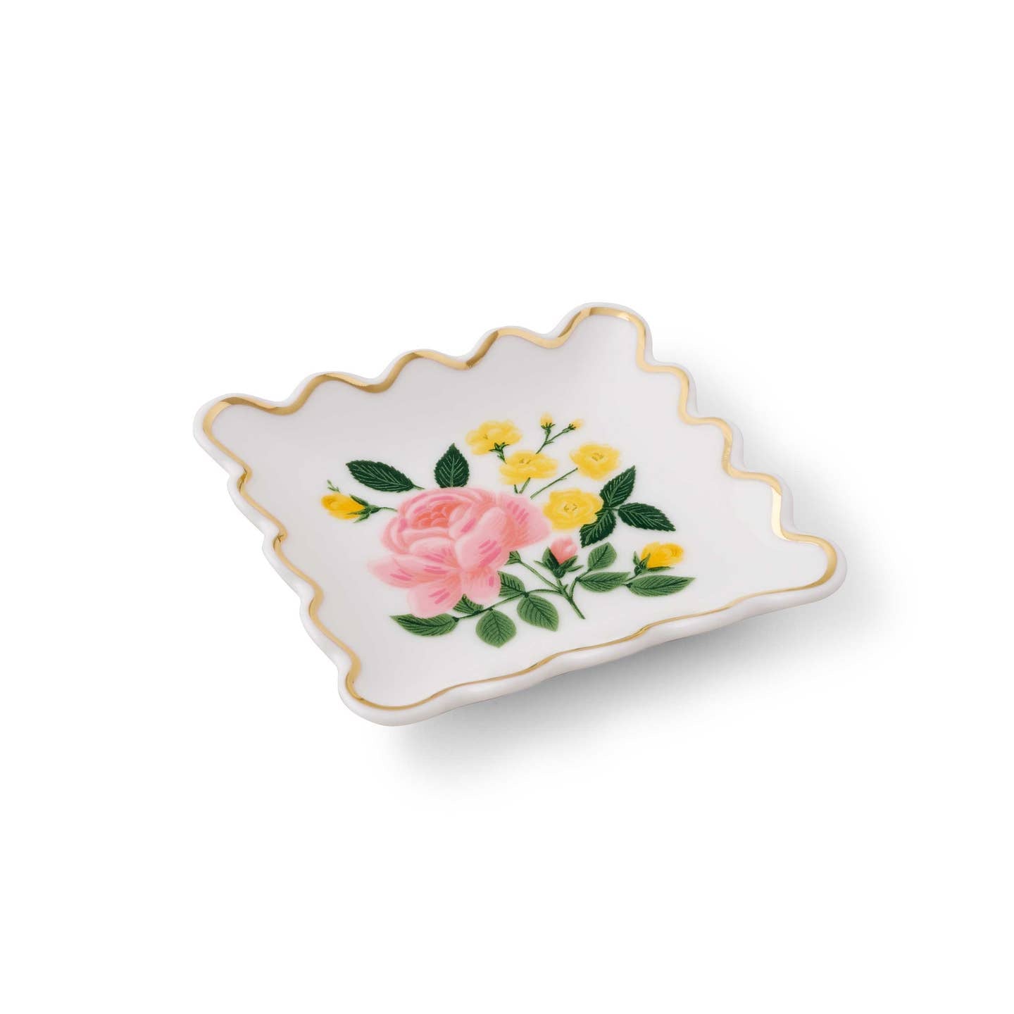 Roses Scalloped Ring Dish