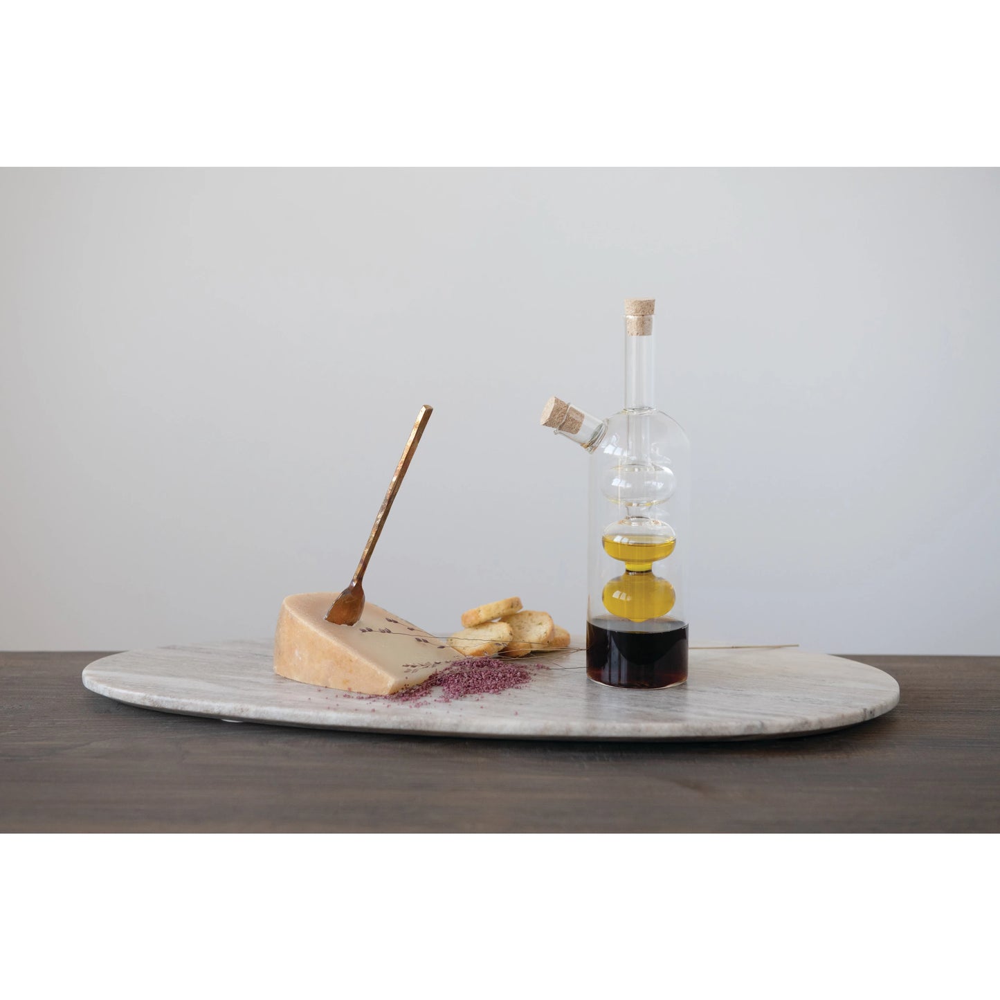 Gobi Glass Oil and Vinegar Cruet with Cork Stoppers