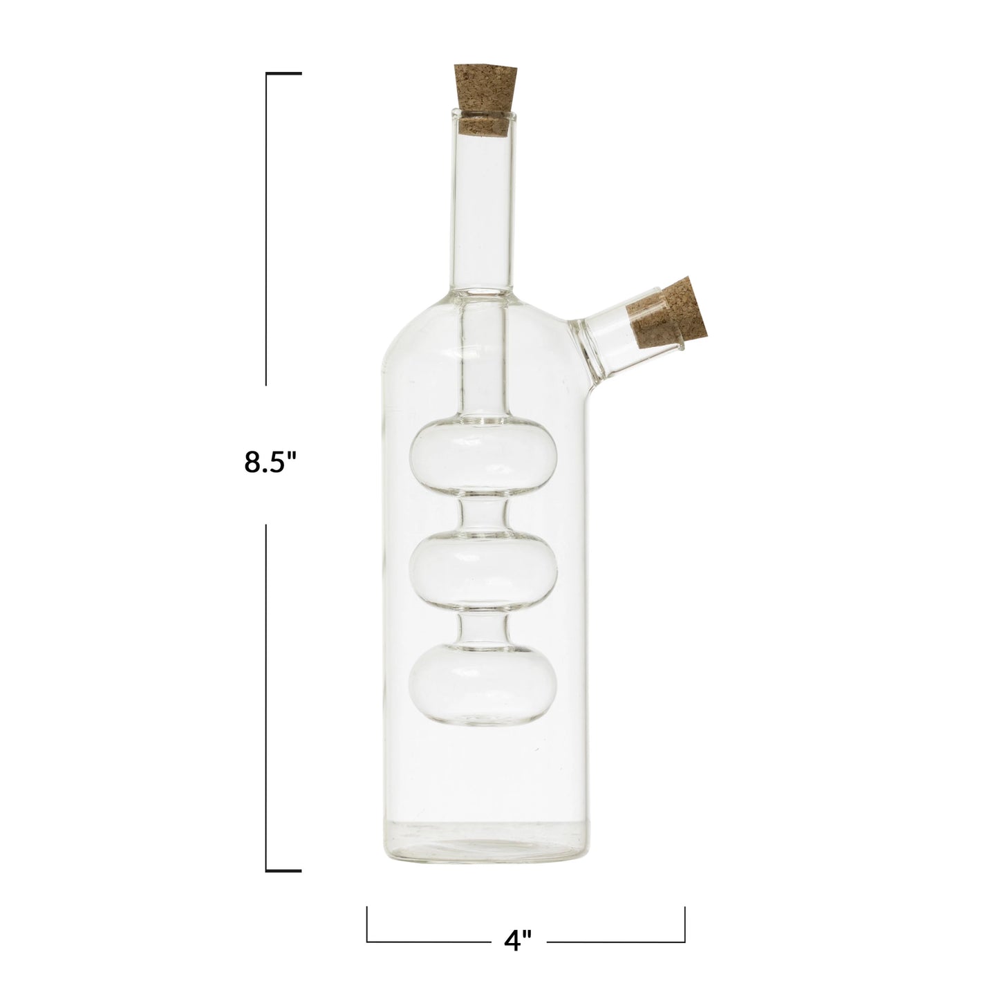 Gobi Glass Oil and Vinegar Cruet with Cork Stoppers