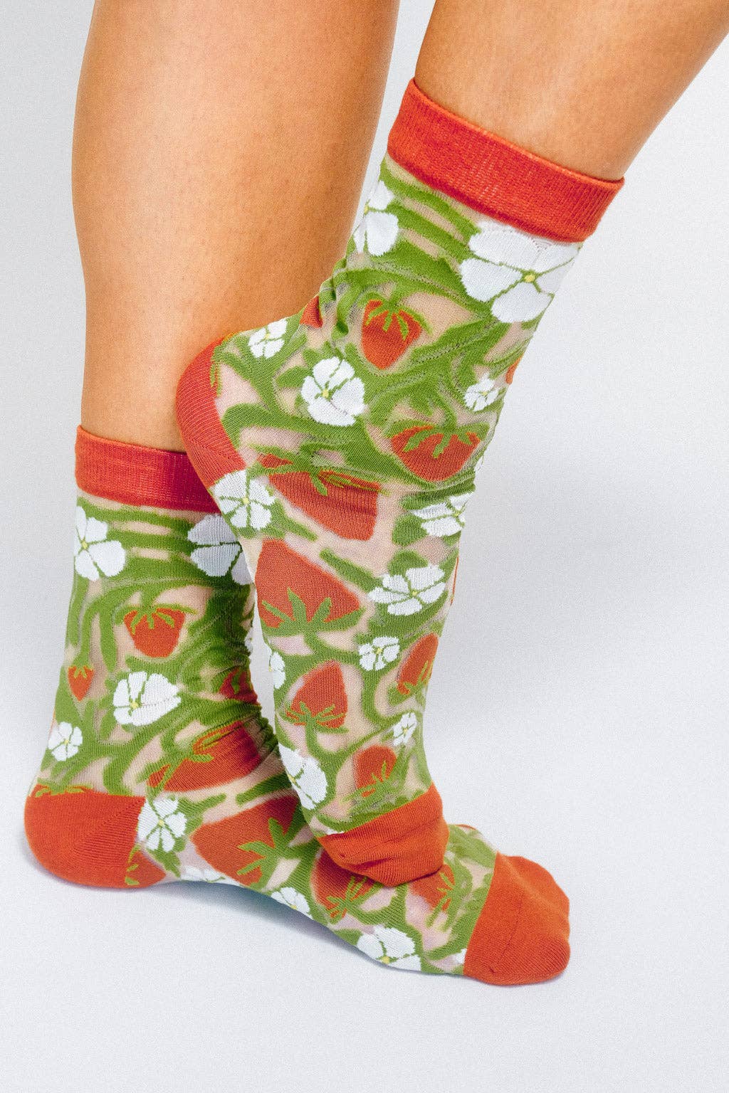 Soulshine Co. Strawberry Sheer Ankle Sock