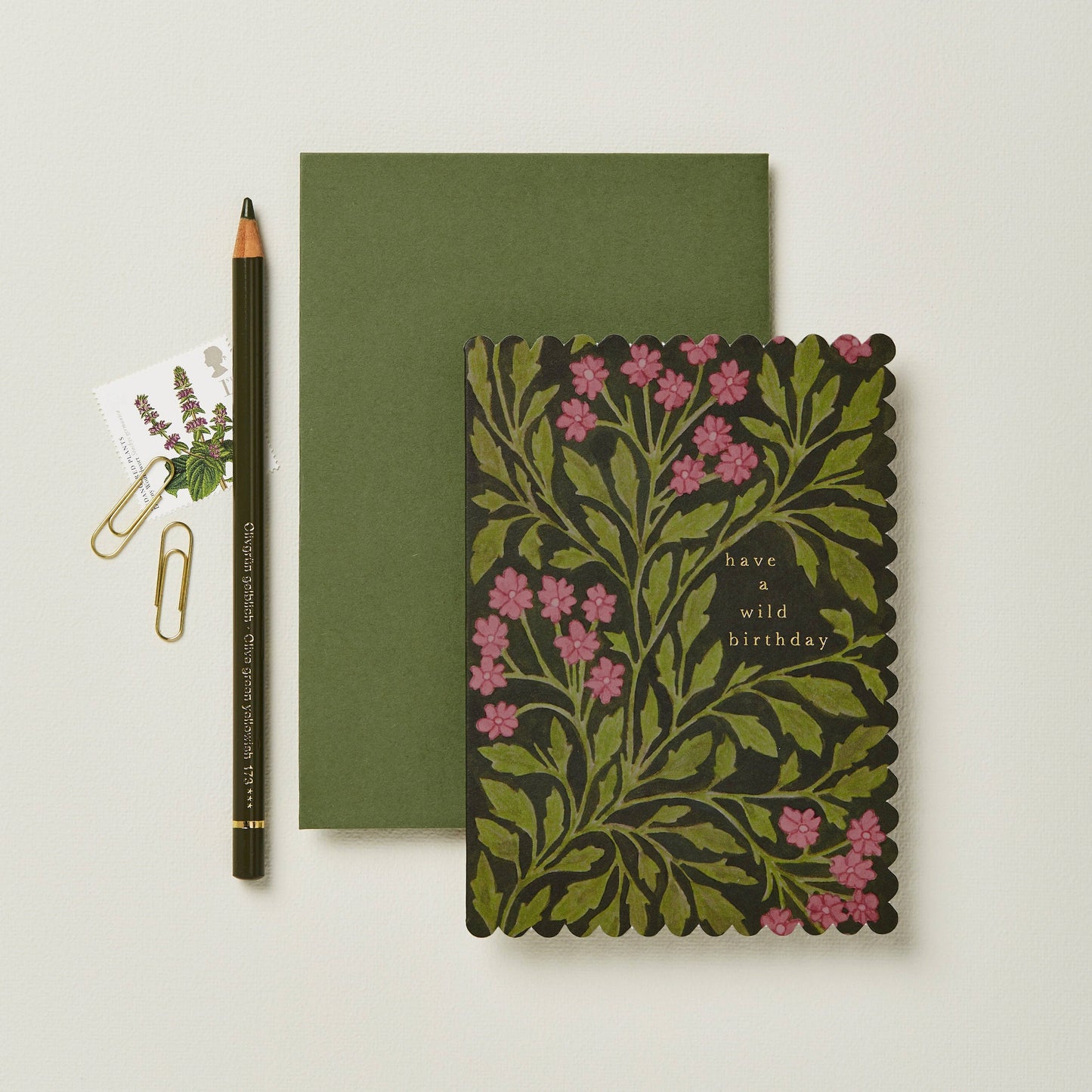 Green Flora BirthdayCard
