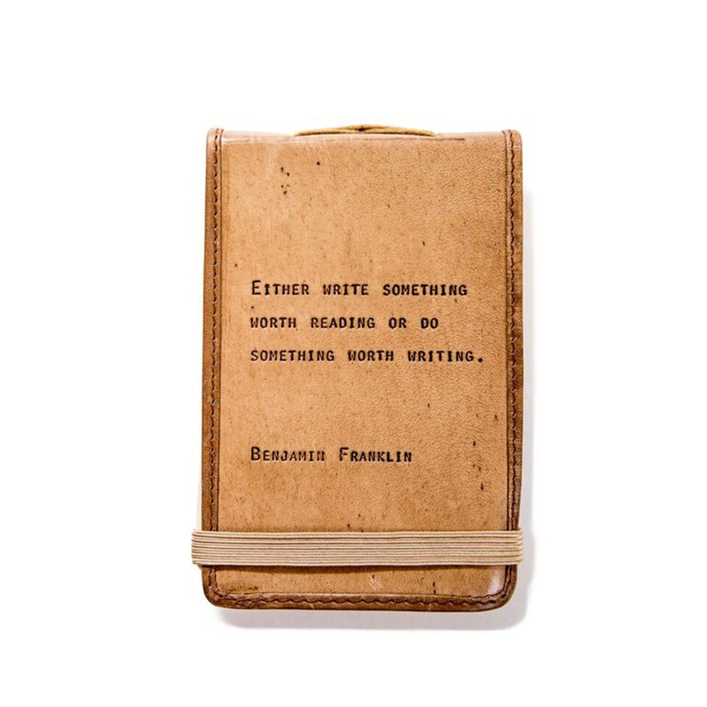 Handmade Leather Quote Journal - Mini