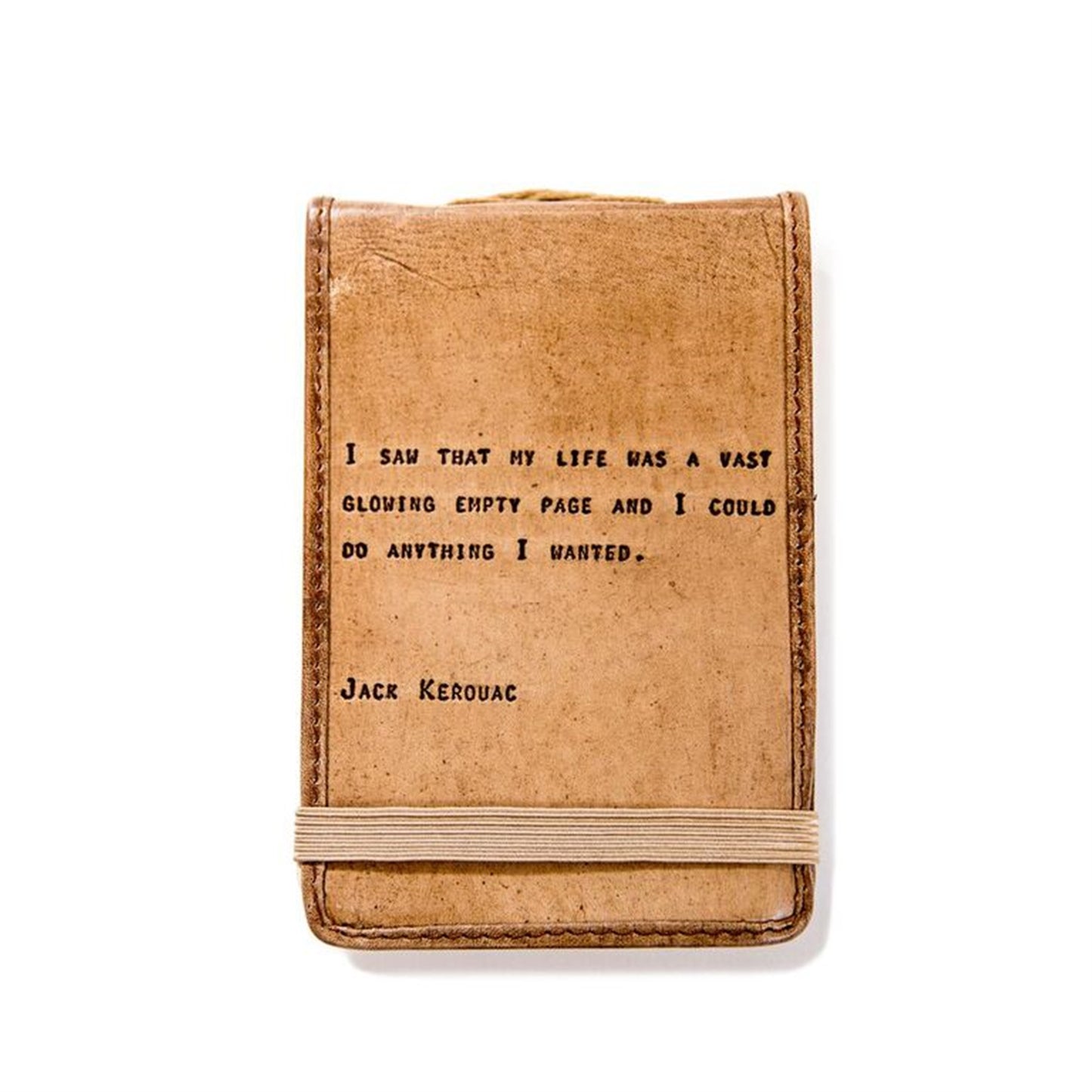Handmade Leather Quote Journal - Mini