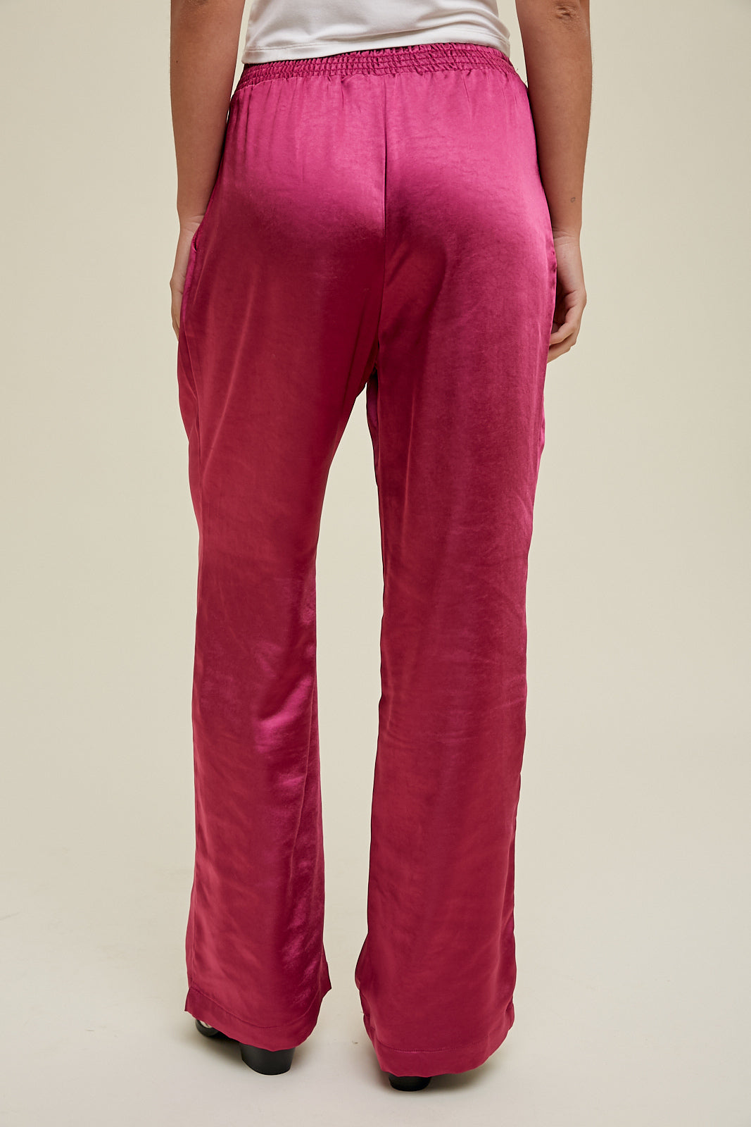 Sabine Satin Pleated Trousers