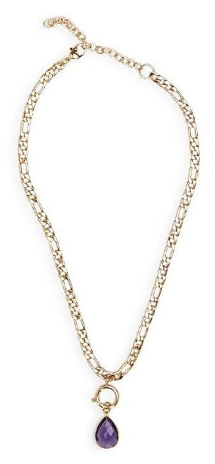 Natural Stone Chain Link Necklace