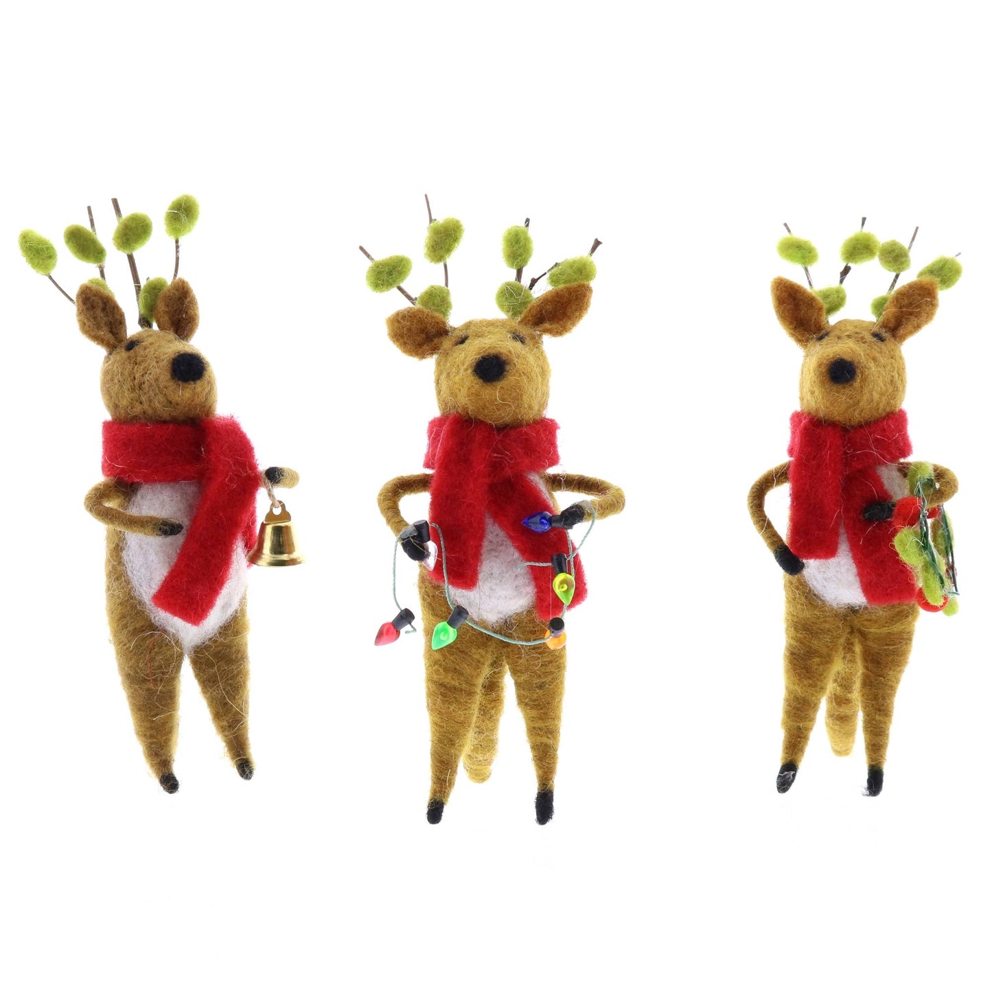 Felt Reindeer Ornaments