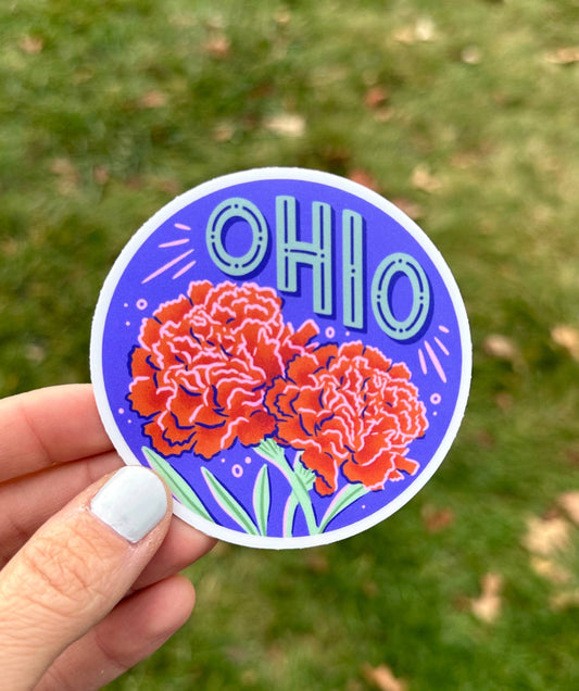 Ohio Carnation Sticker