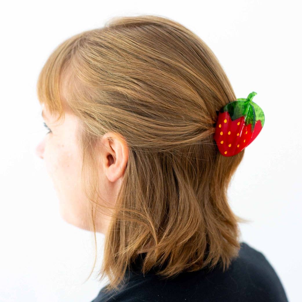 Red Strawberry Hair Clip