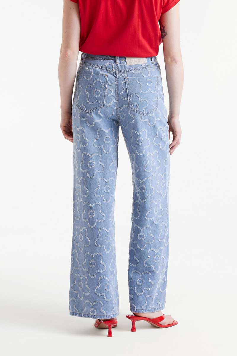 Fleur Detailed Denim Pants