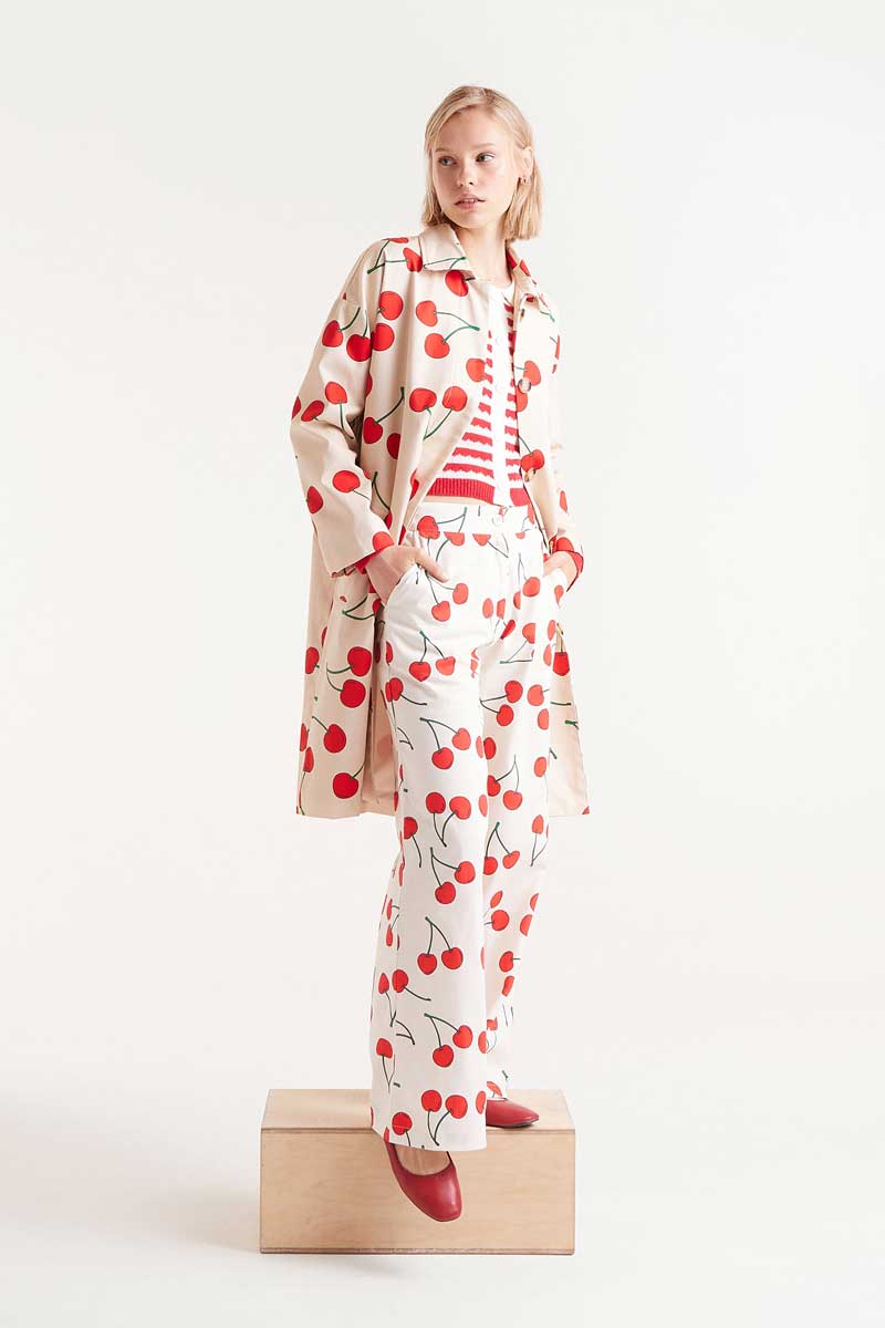 Cherie Printed Trench Jacket