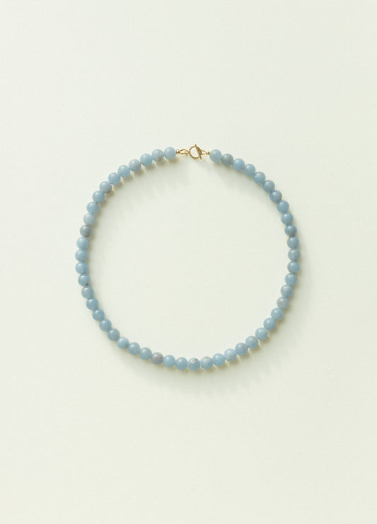 Blue Angelite Gemstone Necklace