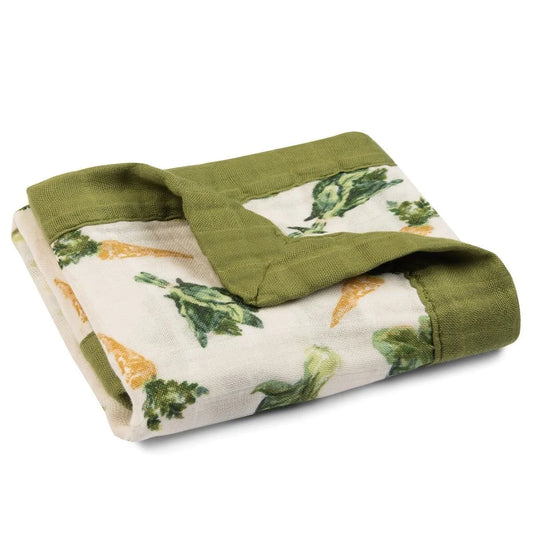 Bamboo Two Layer Muslin Mini Lovey - Fresh Veggies