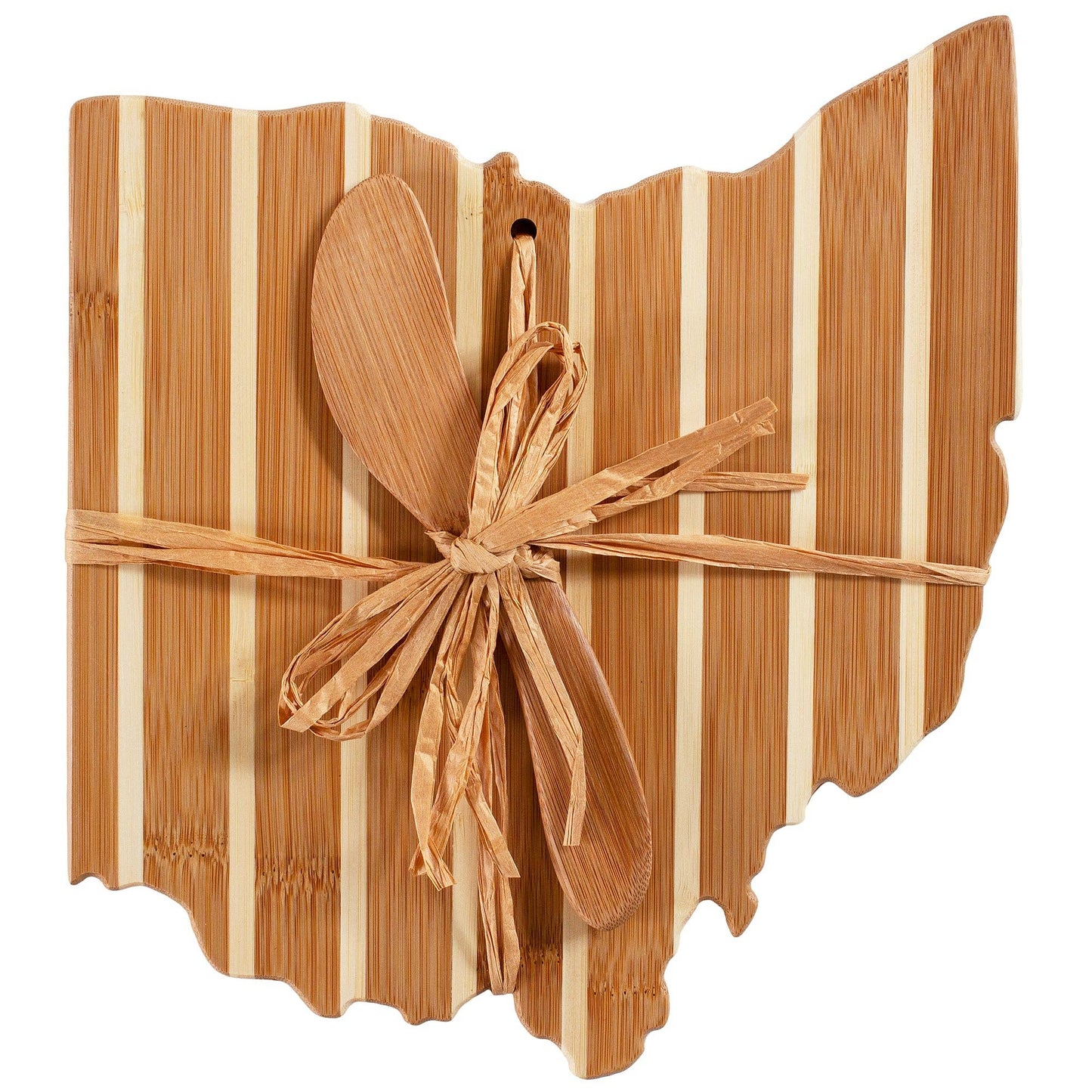 Ohio Shaped Charcuterie Board & Cheese Spreader Knife Set