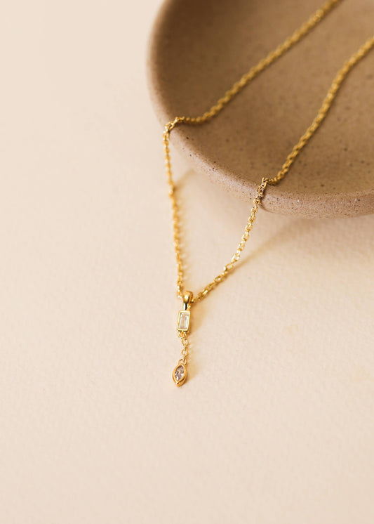 Chain Drop Charm Necklace