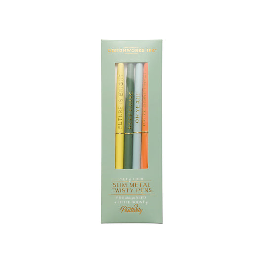 Positivity Twisty Slim Metal Pen Set