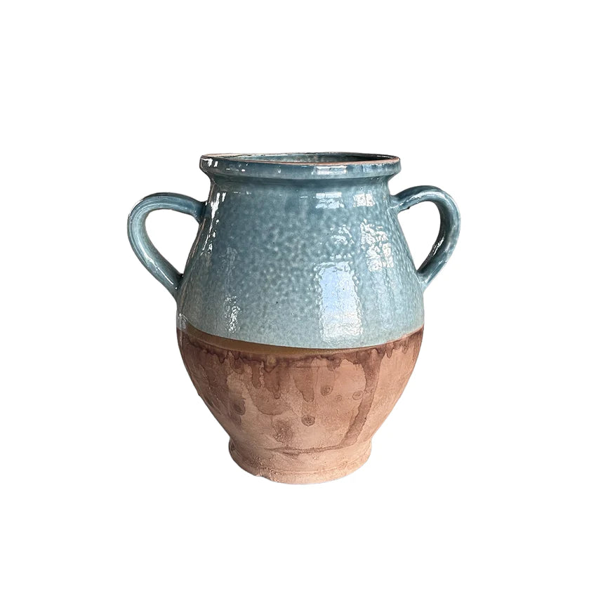 Handmade Mediterranean Cottage Crafted 2 Handle Jug