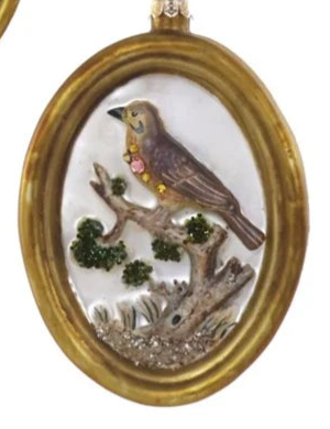 Meadow Finch Curio Frame Ornament