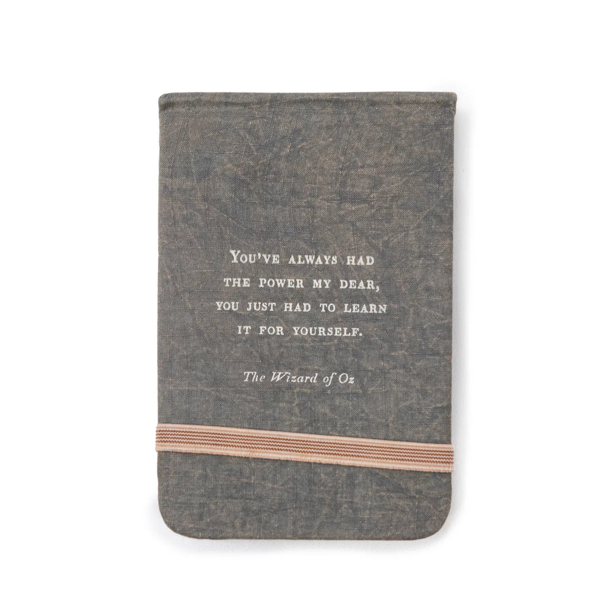 Fabric Quote Journal with Elastic Band