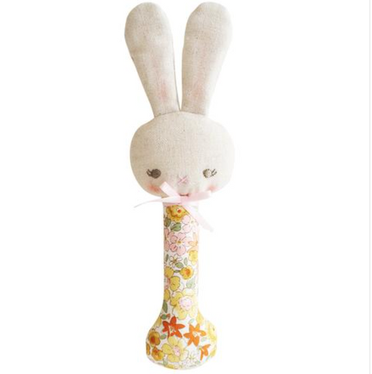 Sweet Marigold Bunny Stick Rattle