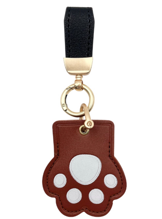 Bear Paw Vegan Leather Keychain