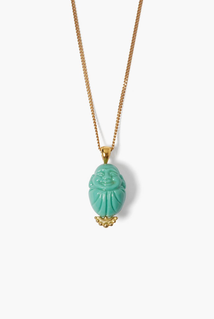 Turquoise Buddha Pendant Necklace