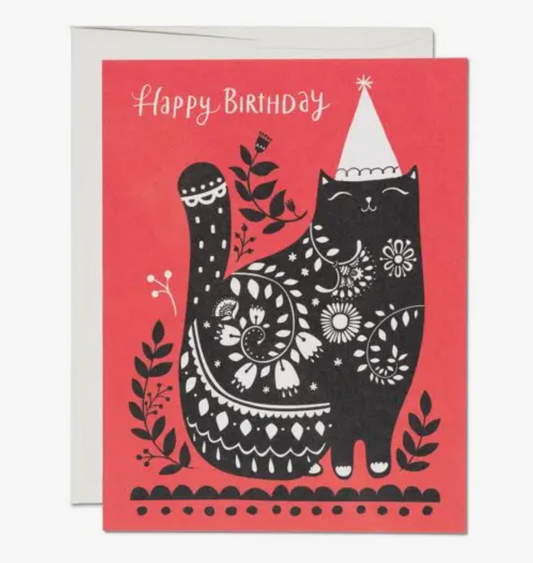 Black Cat Birthday Card