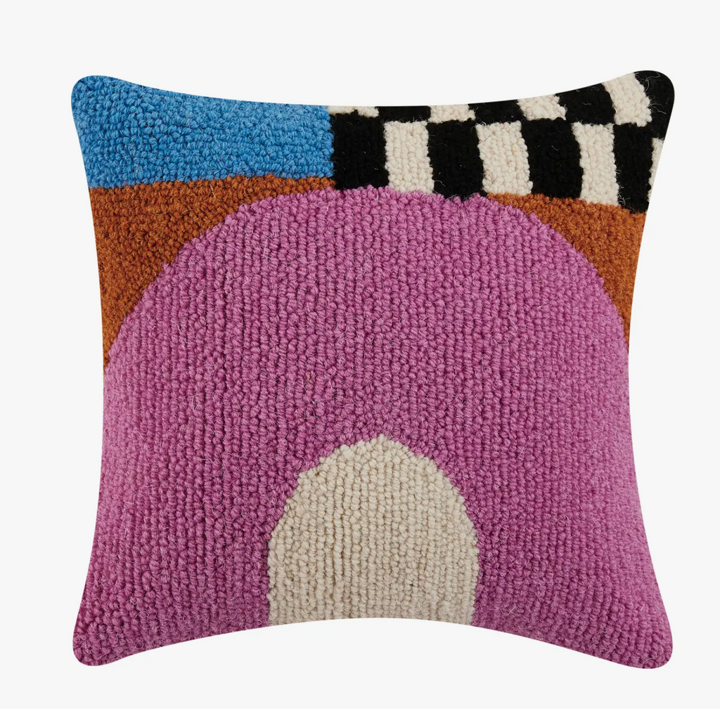 Let's Stay Home Half Circle Hook Pillow