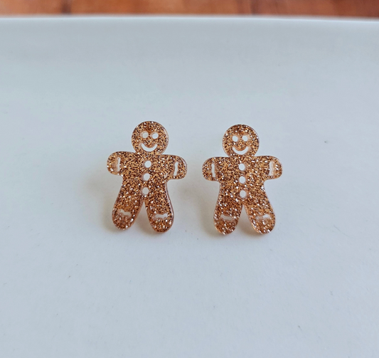 Gingerbread Man Stud Earrings