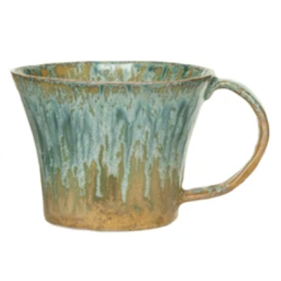 Crackle Glaze Stoneware Mug