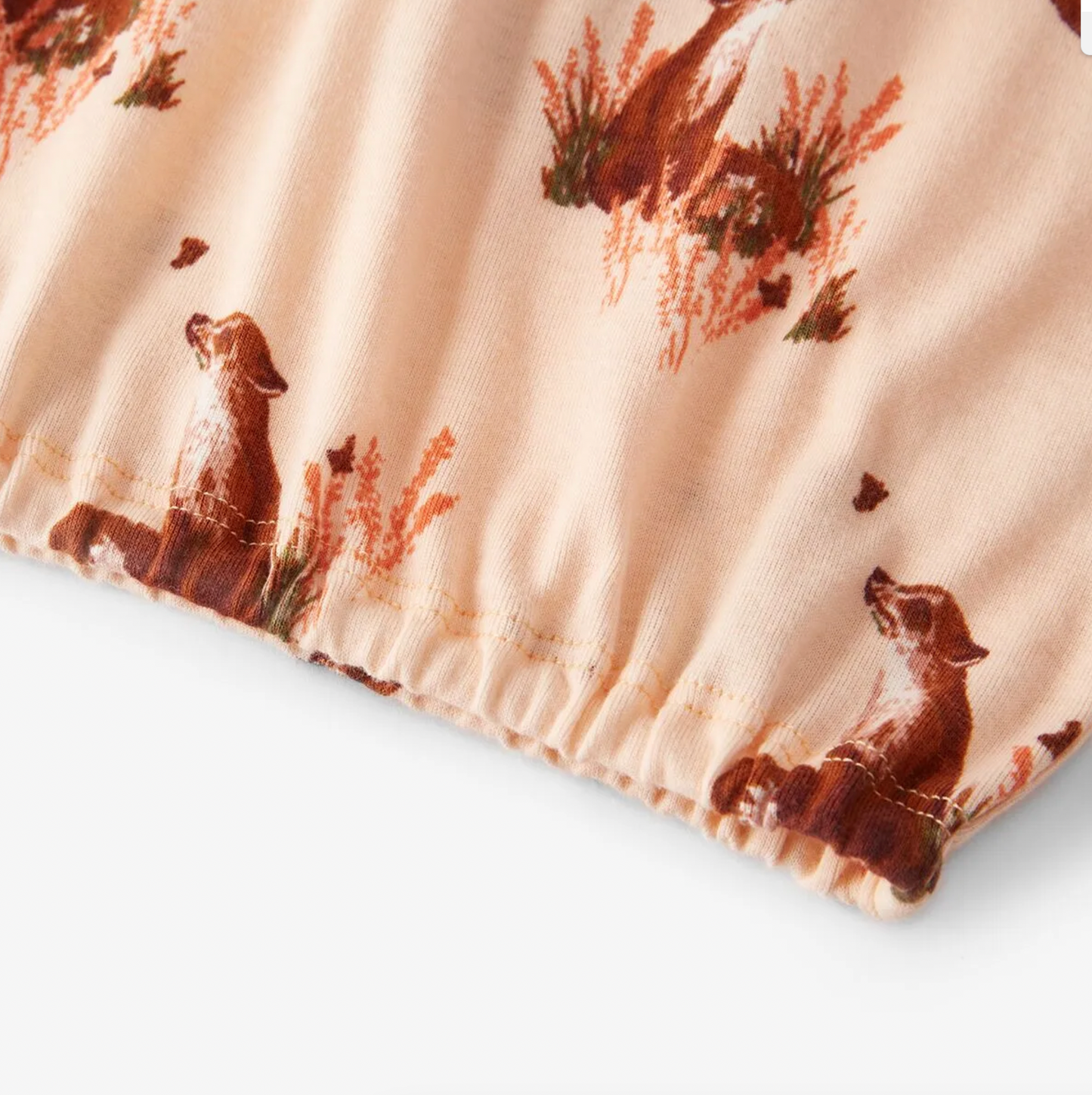 Organic Cotton Newborn Gown & Hat Set - Floral Fox