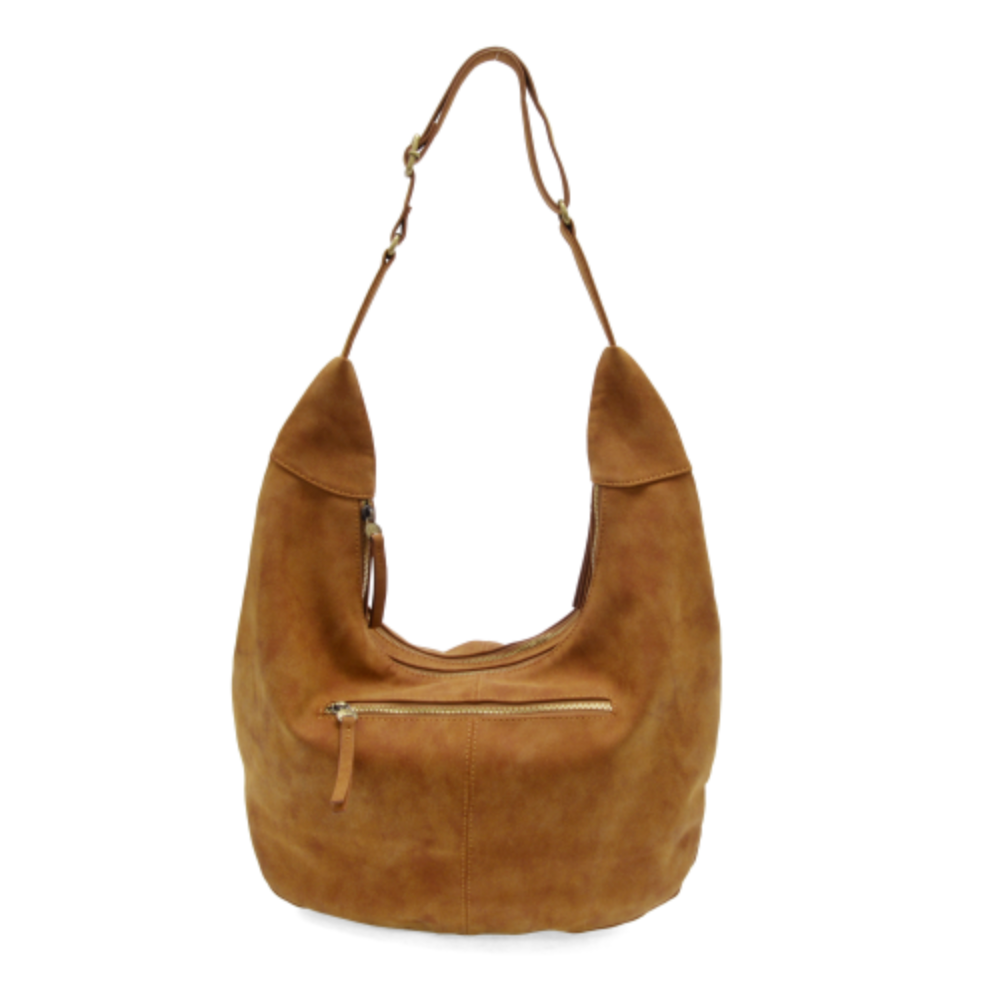 Rochelle Faux Suede Crescent Bag