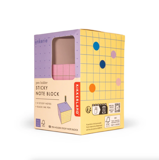 Sticky Note Block Pen Holder