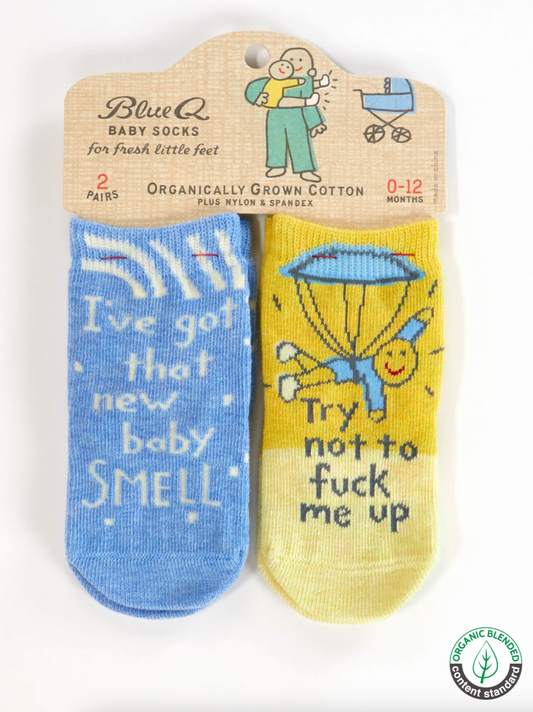 New Baby Smell/Don't F Me Up Baby Socks