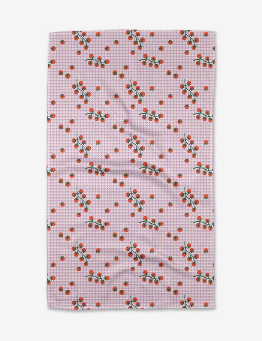 Tomato Gingham Tea Towel