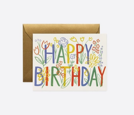 Brushstroke Birthday Card