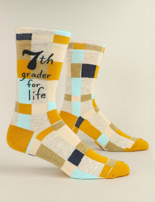 7th Grader For Life Men's Crew Socks